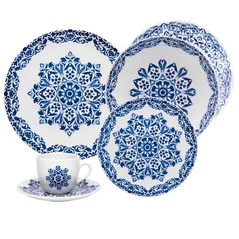 Prato-Fundo-21-cm-Blue-Indian