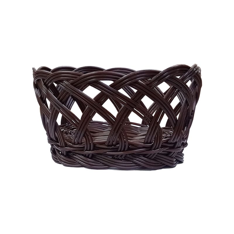 Cesta-pao-oval-trabalhada-28x21x8-cm-aberta-Marrom