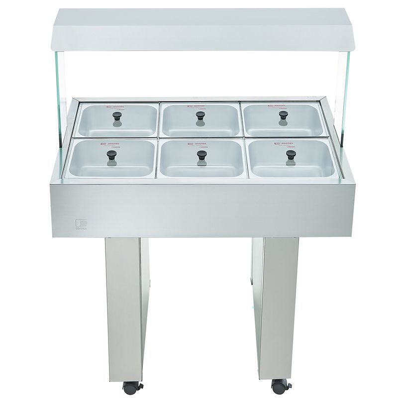 Carro-Termico-6-Cubas-Inox-220-V